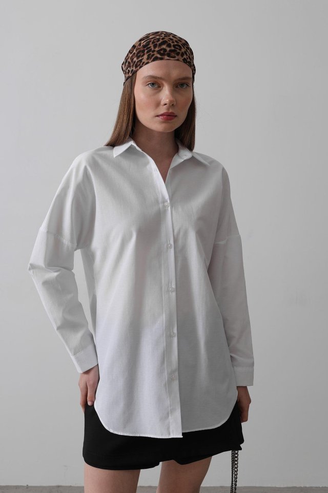 Uzun Kol Gömlek - Beyaz