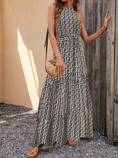 Kadın Kolsuz Halter Yaka Beli Lastiklidesenli Mikro Elbise