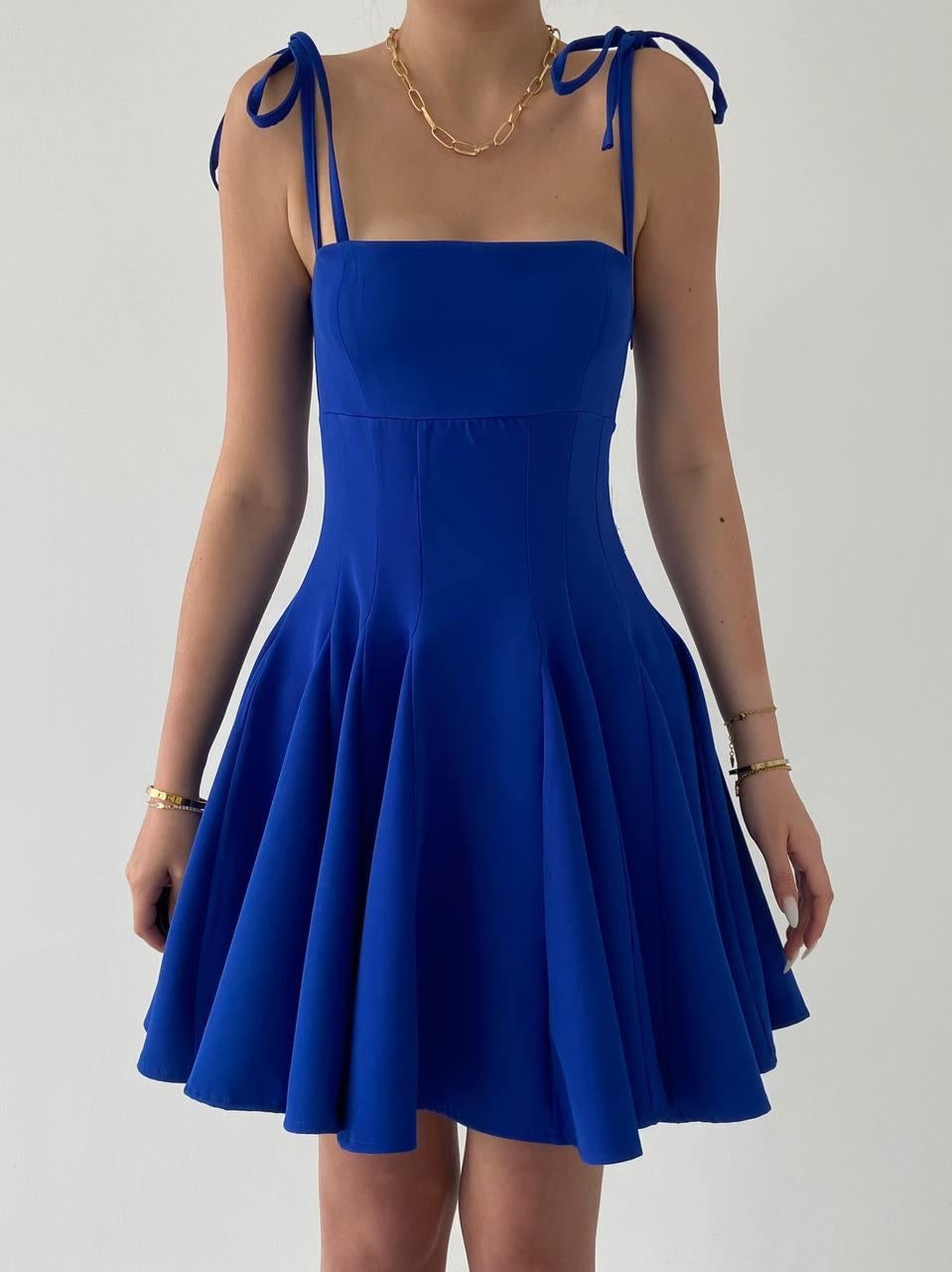 Clara Askılı Mini Elbise