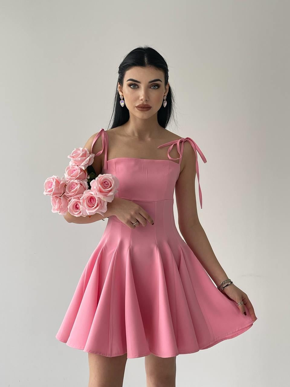 Clara Askılı Mini Elbise